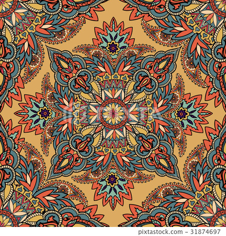 Floral seamless background Oriental Flower pattern 31874697