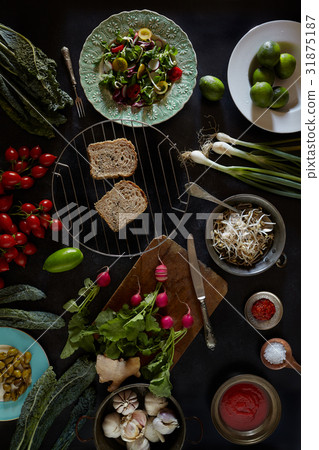 Vegan Food Ingredients Assortment Vegan Food Ingredients Assortment 31875187