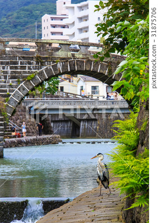 中島河石橋群新鮮綠(眼鏡橋)長崎 中島河石橋群新鮮綠(眼鏡橋)長崎 31875706