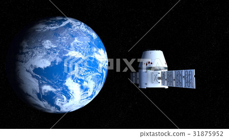 Earth and artificial satellite 31875952
