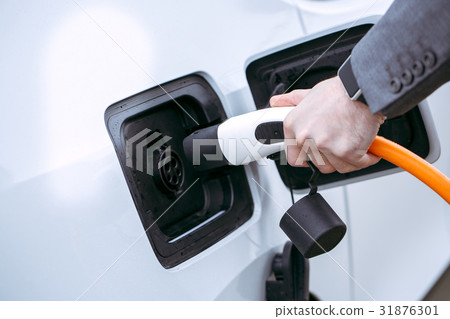 Person transportation by eco car modern technology 31876301