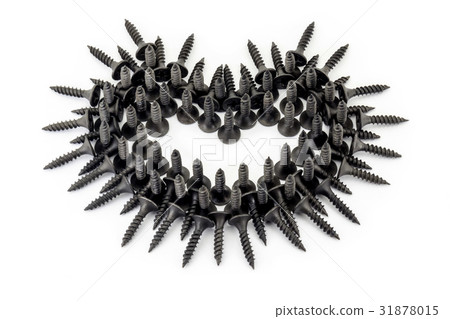 Love to repair. Black heart with thorns laid out Love to repair. Black heart with thorns laid out 31878015