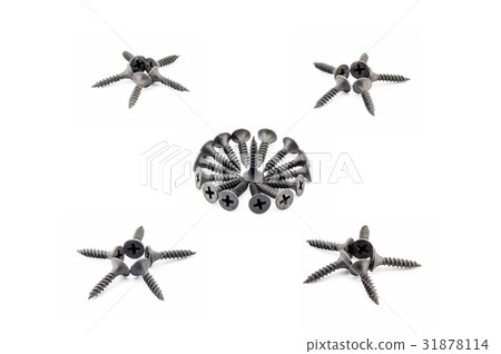 Four five-pointed stars and a circular composition 31878114