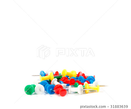 colored drawing pins office supplies stationery 31883639