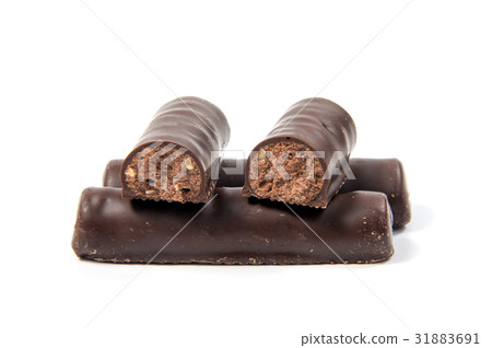 Chocolate candies isolated on white background. Chocolate candies isolated on white background. 31883691