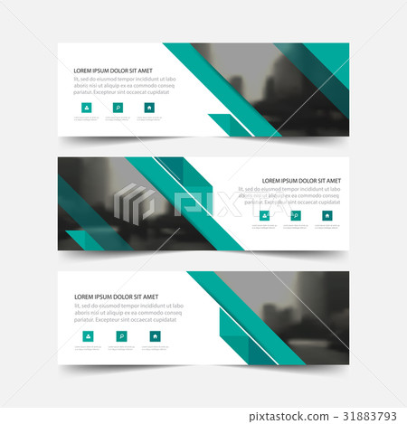Green abstract corporate business banner template 31883793