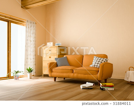 Living room and interior (beige) 31884011