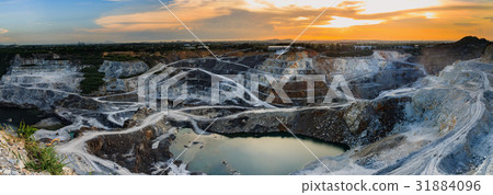 opencast mining quarry with beautiful sunlight  31884096