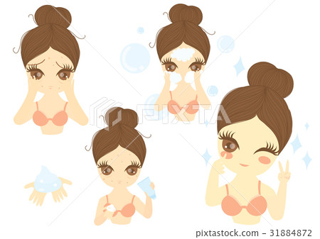 step clean face Actions Set step clean face Actions Set 31884872