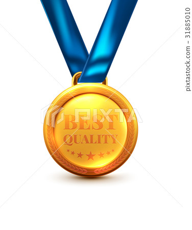 Gold Medal Best Quality Award isolate on white Gold Medal Best Quality Award isolate on white 31885010