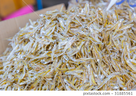 small fish dried for food sale at Mahachai market 31885561