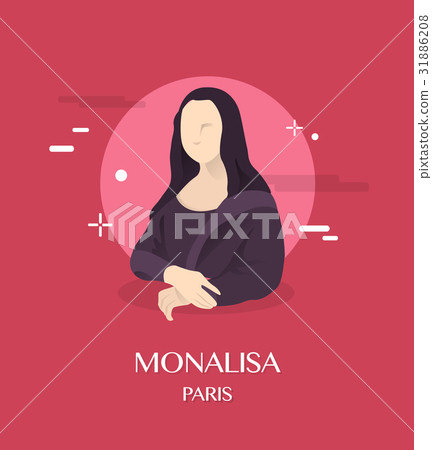 Monalisa illustration in Paris background 31886208