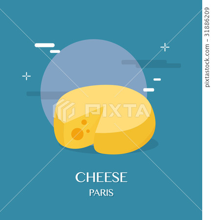 Tasty cheese with blue background illustration 31886209