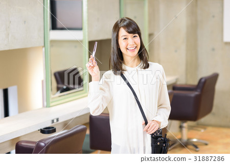 Young lady's hairdresser Young lady's hairdresser 31887286