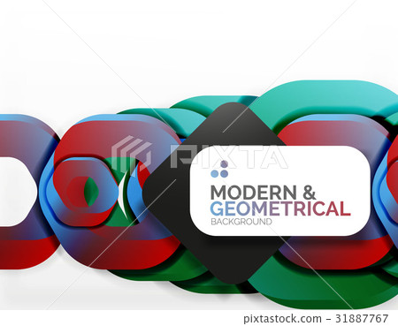 Geometric abstract background, cut chain shapes or 31887767