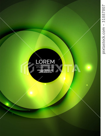 Overlapping circles on glowing abstract background 31887807