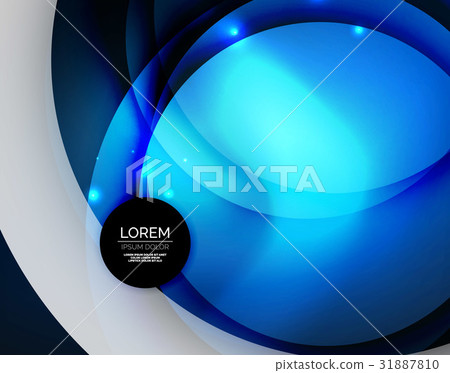Overlapping circles on glowing abstract background 31887810