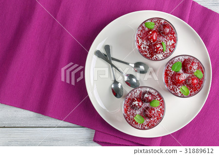 delicious cold summer dessert cherry jelly delicious cold summer dessert cherry jelly 31889612