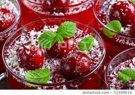 cold summer dessert of sweet cherry cold summer dessert of sweet cherry 31889618