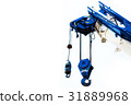 Blue crane truck for logistic background  31889968