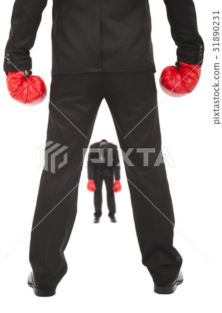 businessman lose courage to fight the competition businessman lose courage to fight the competition 31890231