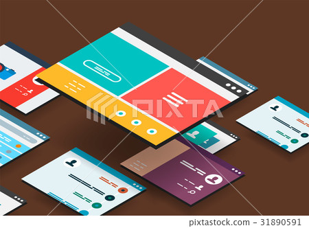 Isometric app concept 31890591