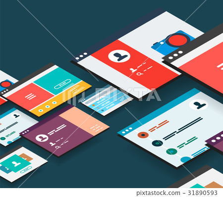 Isometric app concept - Stock Illustration [31890593] - PIXTA