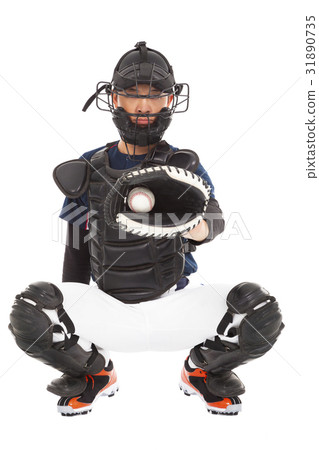 Baseball Player, Catcher, catched a baseball 31890735