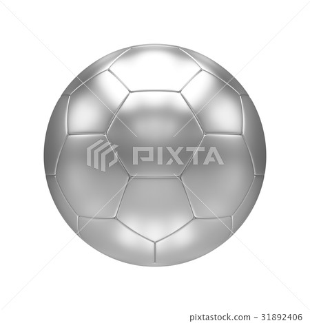 3D rendering Isolated metal Soccer Ball 31892406