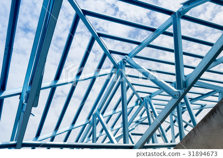Structure of steel roof. Structure of steel roof. 31894673