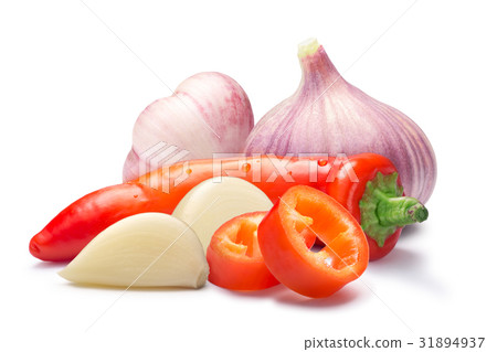 Hot wax paprika with garlic, paths Hot wax paprika with garlic, paths 31894937