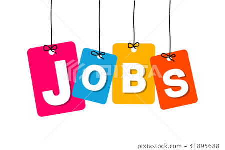 Vector colorful hanging cardboard. Tags - jobs Vector colorful hanging cardboard. Tags - jobs 31895688