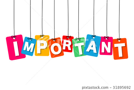 Vector hanging cardboard. Tags - important Vector hanging cardboard. Tags - important 31895692