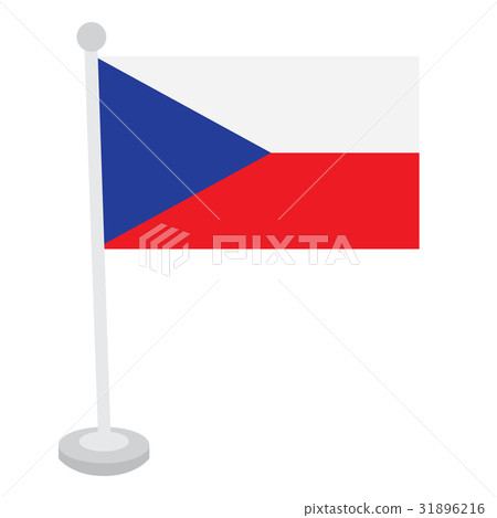 Isolated flag of Czech Republic Isolated flag of Czech Republic 31896216