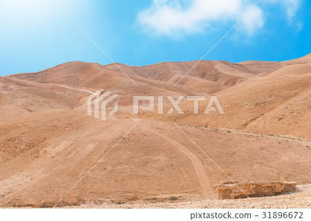 Wadi Qelt in Judean desert around St. George 31896672