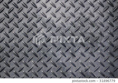 Anti slip gray metal plate with diamond pattern Anti slip gray metal plate with diamond pattern 31896779