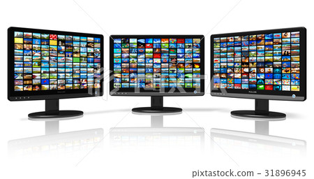 Multiple monitors with image gallery 31896945