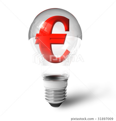Euro sign in lightbulb 31897009