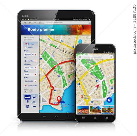 GPS navigation on mobile devices GPS navigation on mobile devices 31897120