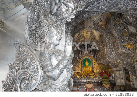 Silver chapel in SRISUPHAN TEMPLE, Thailand Silver chapel in SRISUPHAN TEMPLE, Thailand 31898038