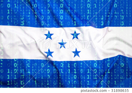 Binary code with Honduras flag, data protection Binary code with Honduras flag, data protection 31898635