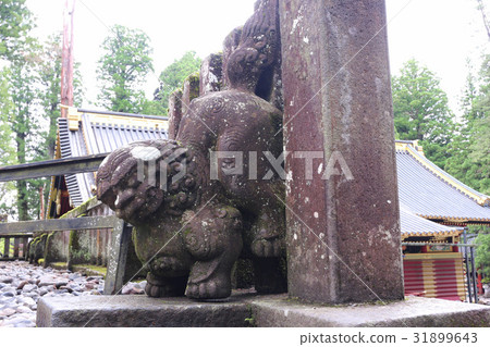 Nikko Toshogu Fuyuki Taiyemon gate work jumping lizard lion Nikko Toshogu Fuyuki Taiyemon gate work jumping lizard lion 31899643