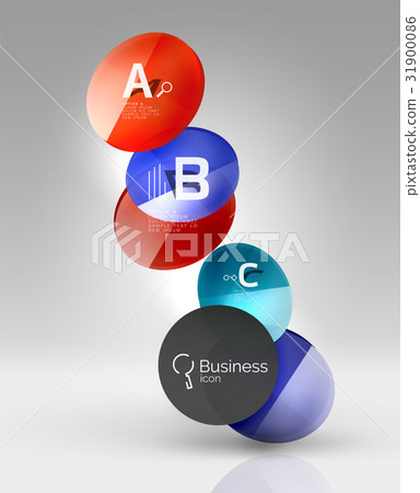 Glass circle infographics 31900086