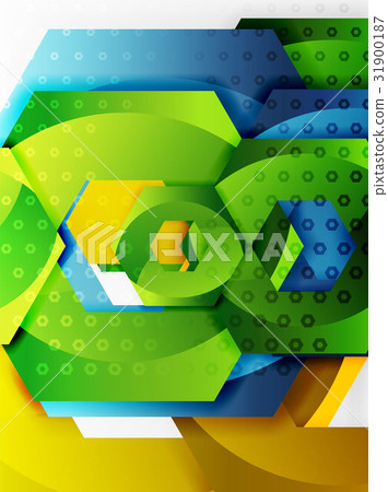 Vector 3d hexagon background - Stock Illustration [31900187] - PIXTA