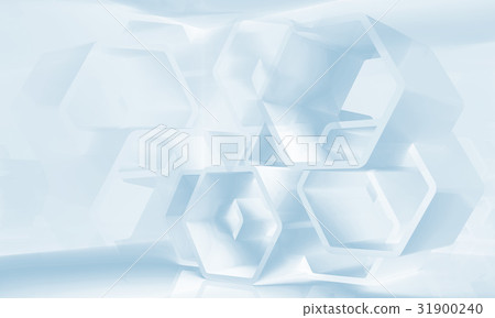 Abstract blue technology background 3 d art 31900240