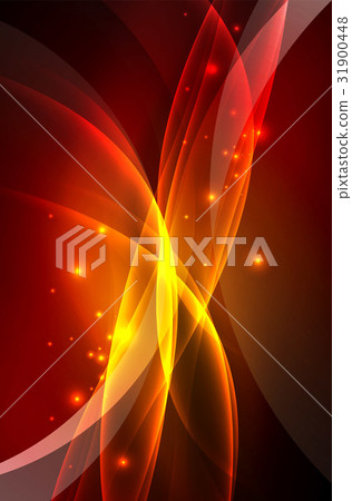 Vector glowing wave, smoke Vector glowing wave, smoke 31900448