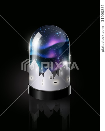 Aurora Borealis sky in glass dome Aurora Borealis sky in glass dome 31900885