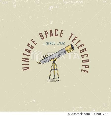 Binocular logo emblem or label astronomical Binocular logo emblem or label astronomical 31901788
