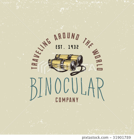 Binocular logo emblem or label monocular vintage Binocular logo emblem or label monocular vintage 31901789