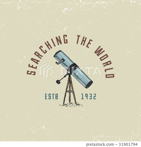 Binocular logo emblem or label astronomical Binocular logo emblem or label astronomical 31901794